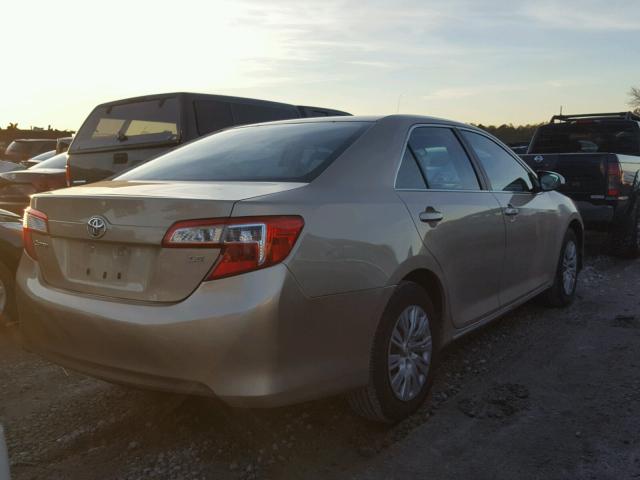 4T1BF1FK8CU021368 - 2012 TOYOTA CAMRY BASE GOLD photo 4