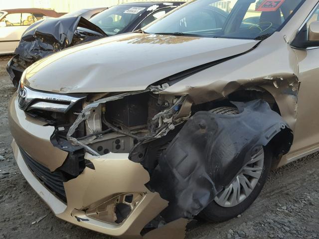 4T1BF1FK8CU021368 - 2012 TOYOTA CAMRY BASE GOLD photo 9