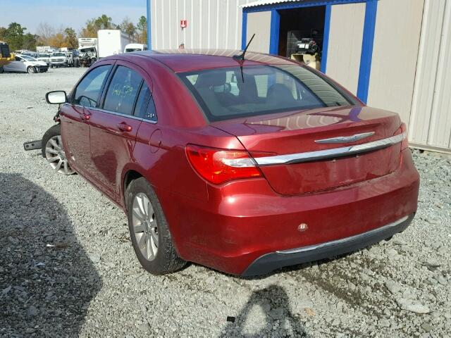 1C3CCBBB1CN172886 - 2012 CHRYSLER 200 TOURIN BURGUNDY photo 3