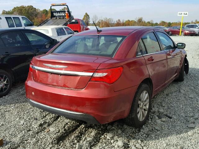 1C3CCBBB1CN172886 - 2012 CHRYSLER 200 TOURIN BURGUNDY photo 4