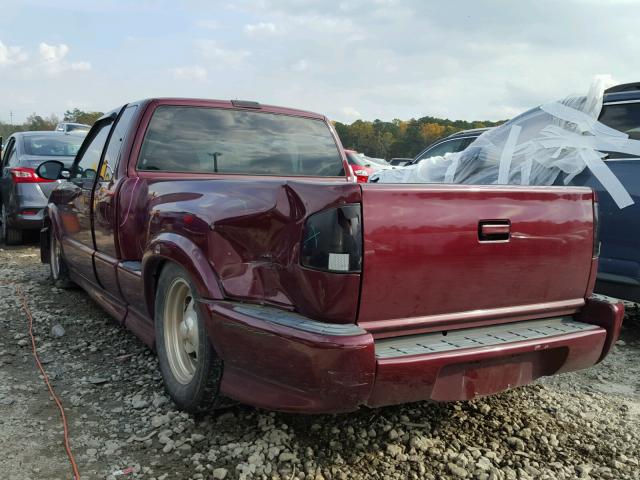 1GCCS19W9Y8140100 - 2000 CHEVROLET S TRUCK BURGUNDY photo 3