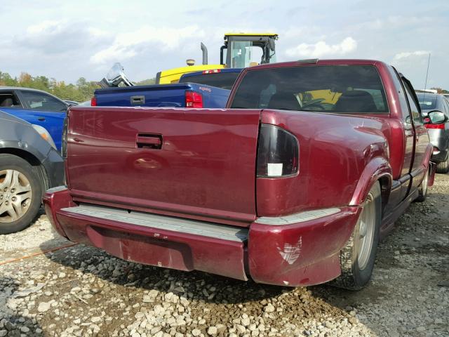 1GCCS19W9Y8140100 - 2000 CHEVROLET S TRUCK BURGUNDY photo 4