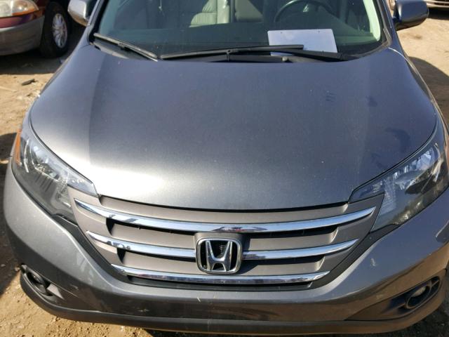 5J6RM4H75EL054026 - 2014 HONDA CR-V EXL SILVER photo 7