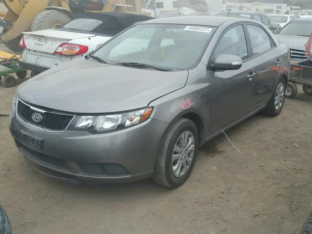 KNAFU4A25A5162729 - 2010 KIA FORTE EX GRAY photo 2