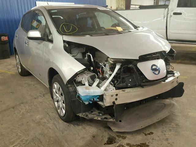 1N4AZ0CP0FC314599 - 2015 NISSAN LEAF S SILVER photo 1