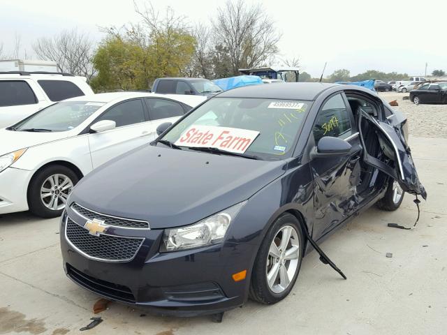 1G1PE5SB5E7179686 - 2014 CHEVROLET CRUZE BLUE photo 2