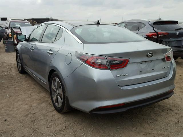 KNAGN4AD8E5073147 - 2014 KIA OPTIMA HYB SILVER photo 3