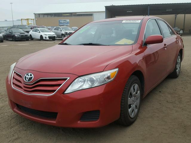 4T4BF3EK9BR178523 - 2011 TOYOTA CAMRY BASE RED photo 2