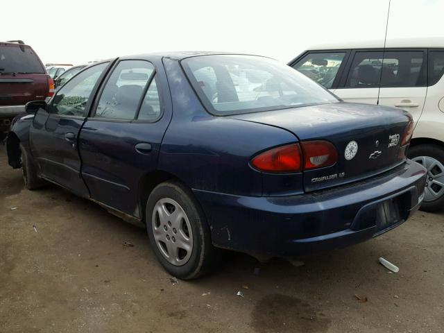 1G1JF524827125086 - 2002 CHEVROLET CAVALIER L BLUE photo 3