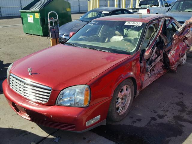 1G6KD54Y84U113156 - 2004 CADILLAC DEVILLE BURGUNDY photo 2