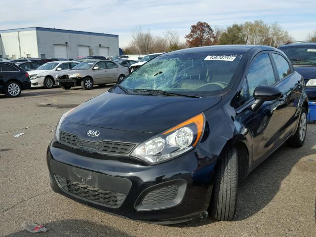 KNADM5A37E6414342 - 2014 KIA RIO LX CHARCOAL photo 2