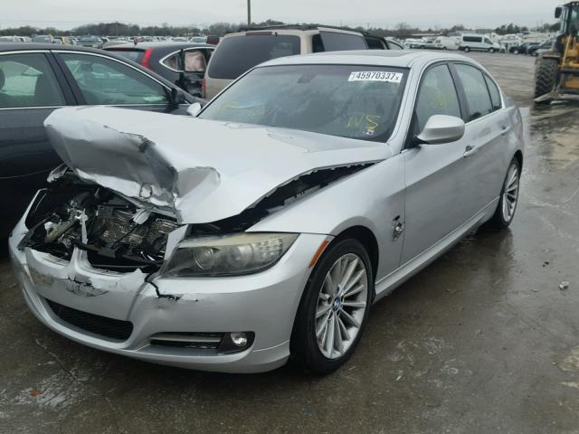 WBAPM77549NL88196 - 2009 BMW 335 I SILVER photo 2