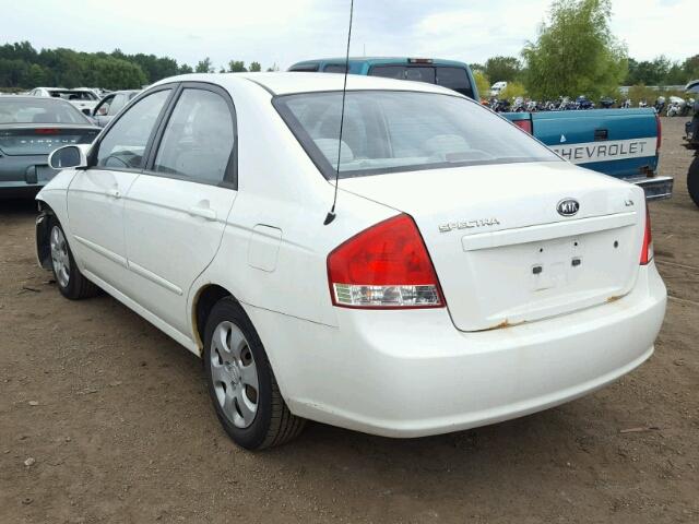 KNAFE221295609682 - 2009 KIA SPECTRA EX WHITE photo 3