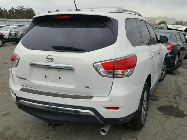 5N1AR2MN3DC620496 - 2013 NISSAN PATHFINDER WHITE photo 4