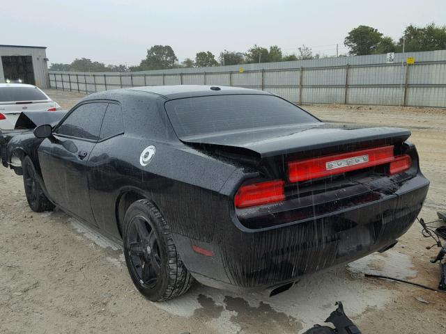 2C3CDYAGXEH277130 - 2014 DODGE CHALLENGER BLACK photo 3