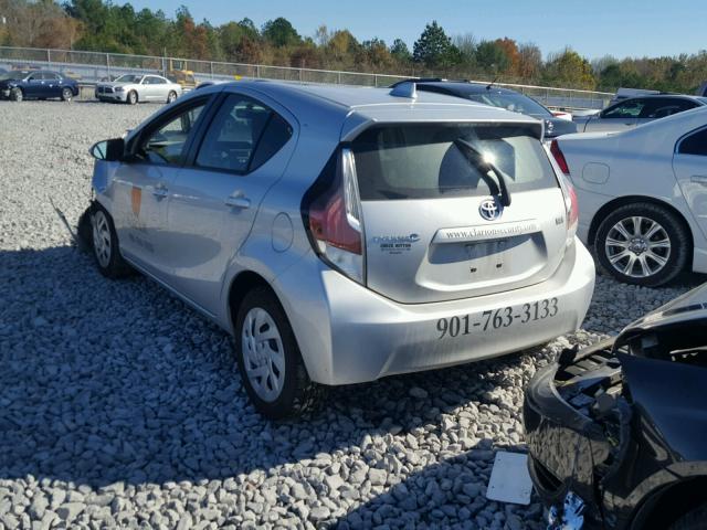 JTDKDTB34G1136626 - 2016 TOYOTA PRIUS C SILVER photo 3