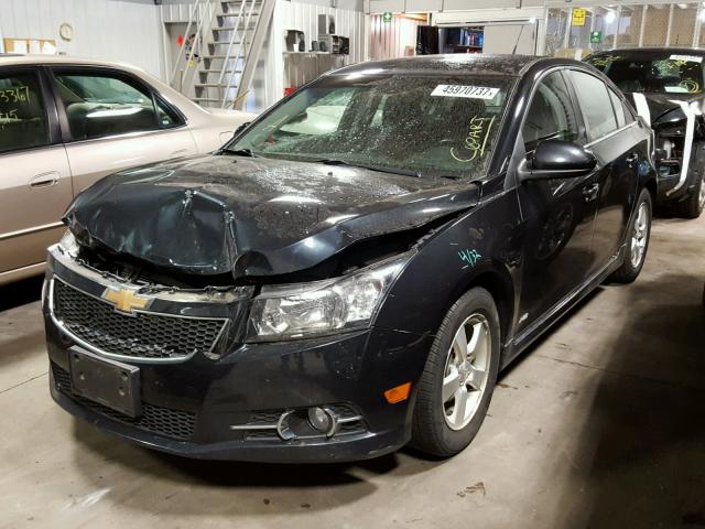 1G1PF5SCXC7197796 - 2012 CHEVROLET CRUZE BLACK photo 2