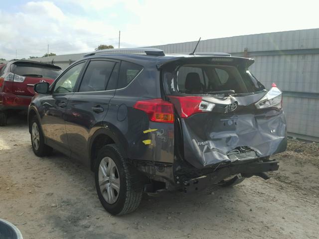 JTMZFREV4FD047712 - 2015 TOYOTA RAV4 LE Մոխրագույն լուսանկար 3