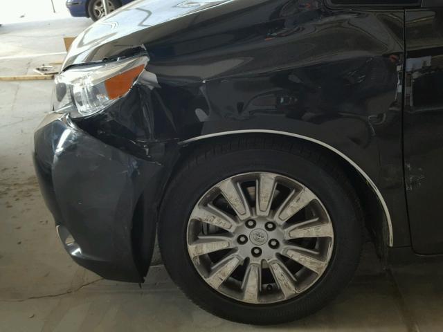 5TDDK3DC8CS040037 - 2012 TOYOTA SIENNA XLE BLACK photo 9