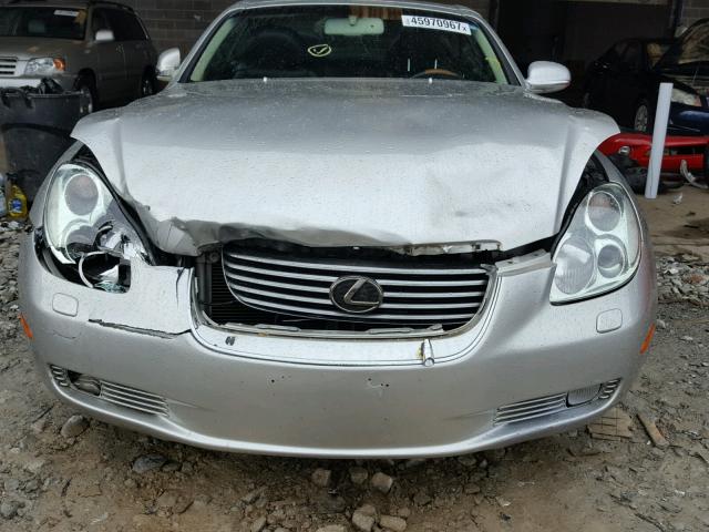 JTHFN48Y120015878 - 2002 LEXUS SC 430 SILVER photo 9