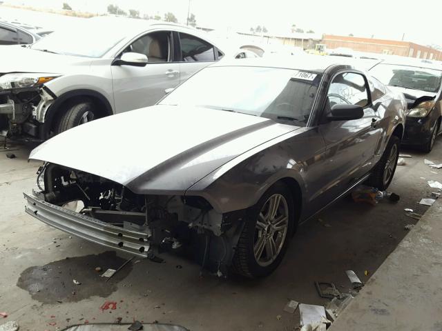 1ZVBP8AM6E5242691 - 2014 FORD MUSTANG GRAY photo 2