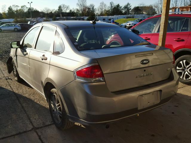 1FAHP35NX8W248842 - 2008 FORD FOCUS SE GRAY photo 3