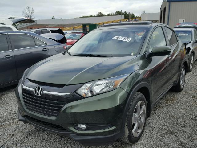 3CZRU5H54HM706951 - 2017 HONDA HR-V EX GREEN photo 2