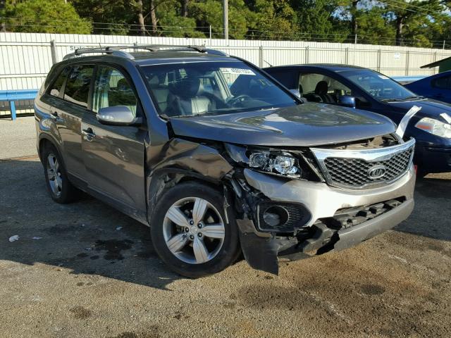 5XYKU3A69DG319821 - 2013 KIA SORENTO EX GRAY photo 1