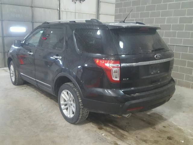 1FM5K8D89DGA18245 - 2013 FORD EXPLORER X BLACK photo 3