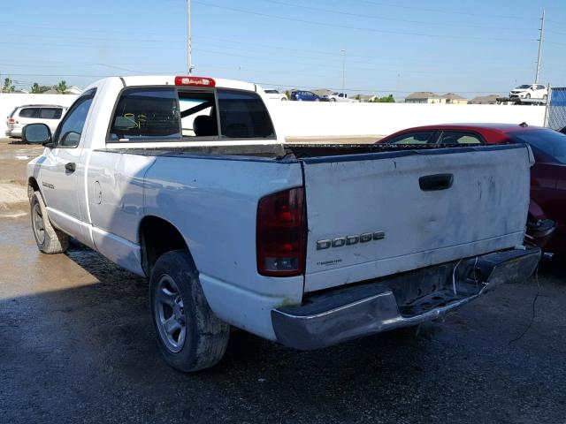 1D7HA16K02J258746 - 2002 DODGE RAM 1500 WHITE photo 3