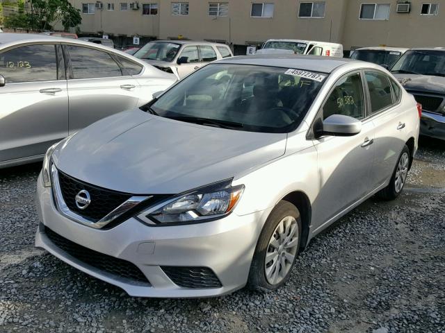 3N1AB7AP9GY230271 - 2016 NISSAN SENTRA S SILVER photo 2