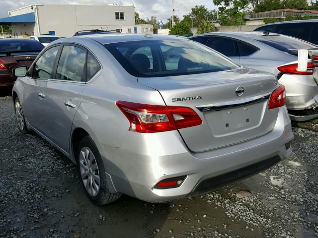 3N1AB7AP9GY230271 - 2016 NISSAN SENTRA S SILVER photo 3