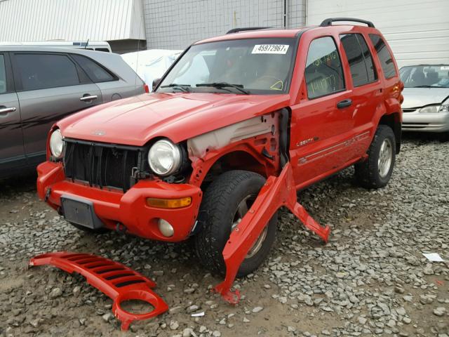 1J4GL58K62W151024 - 2002 JEEP LIBERTY LI RED photo 2