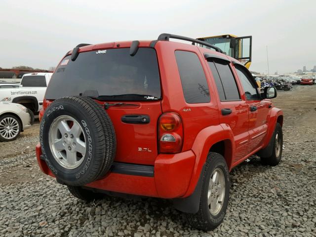 1J4GL58K62W151024 - 2002 JEEP LIBERTY LI RED photo 4