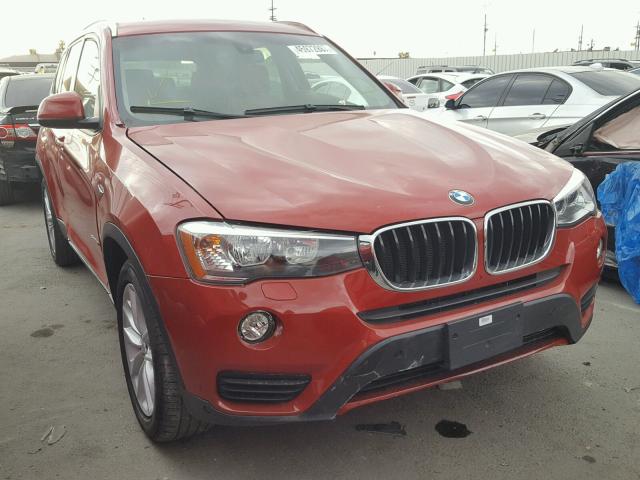 5UXWZ7C57H0U45569 - 2017 BMW X3 RED photo 1