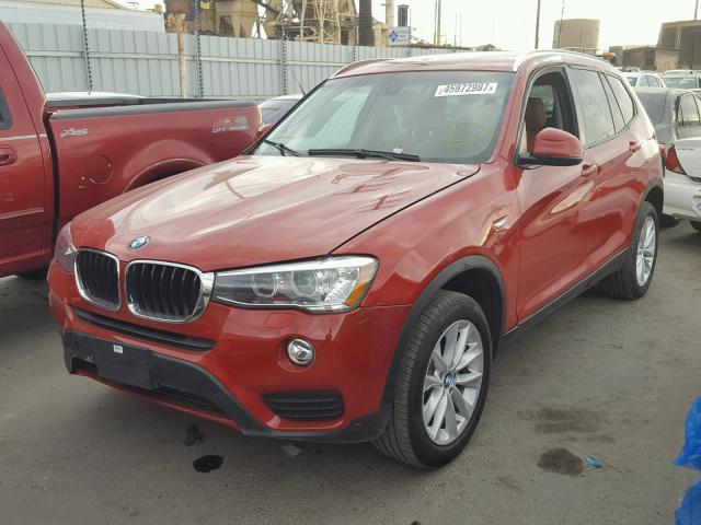 5UXWZ7C57H0U45569 - 2017 BMW X3 RED photo 2