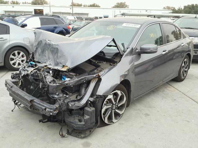 1HGCR2F79HA182484 - 2017 HONDA ACCORD EX CHARCOAL photo 2