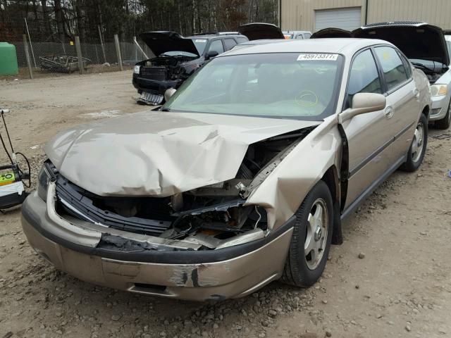 2G1WF52K539101686 - 2003 CHEVROLET IMPALA TAN photo 2