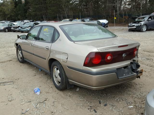 2G1WF52K539101686 - 2003 CHEVROLET IMPALA TAN photo 3