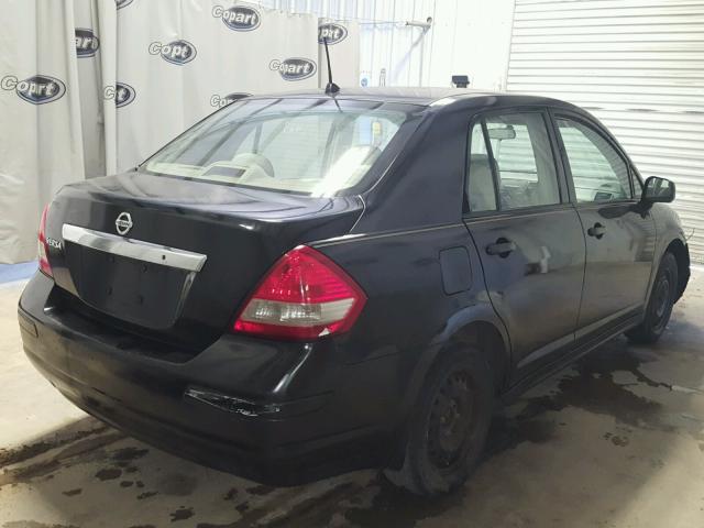 3N1BC11E79L447122 - 2009 NISSAN VERSA BLACK photo 4