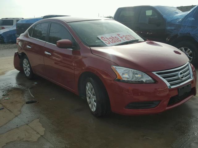 3N1AB7AP2DL786592 - 2013 NISSAN SENTRA S RED photo 1