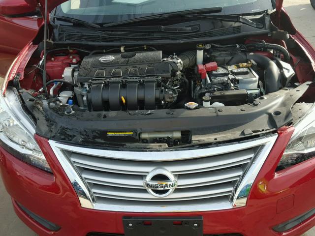 3N1AB7AP2DL786592 - 2013 NISSAN SENTRA S RED photo 7