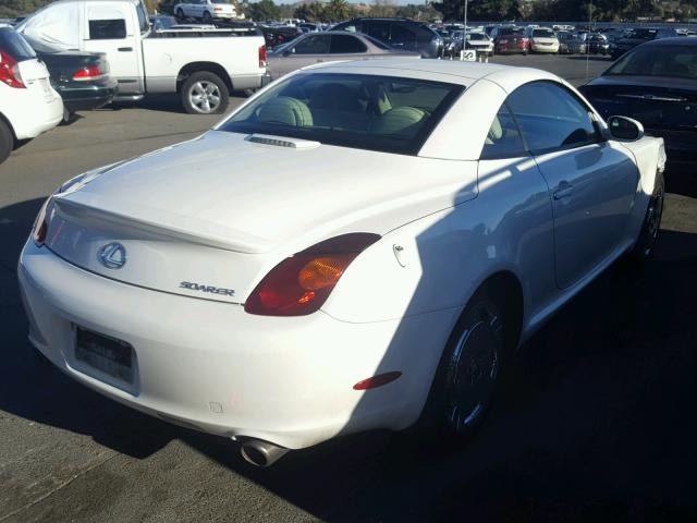 JTHFN48Y930044644 - 2003 LEXUS SC 430 WHITE photo 4