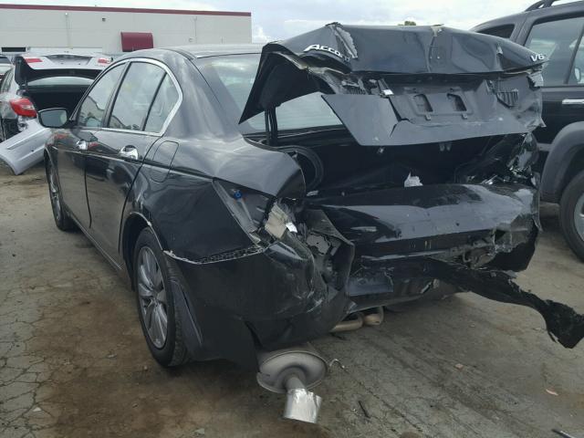 1HGCP3F80BA026281 - 2011 HONDA ACCORD EXL BLACK photo 3