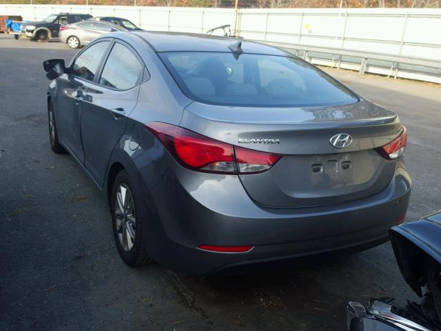 5NPDH4AE3EH462753 - 2014 HYUNDAI ELANTRA SE GRAY photo 3