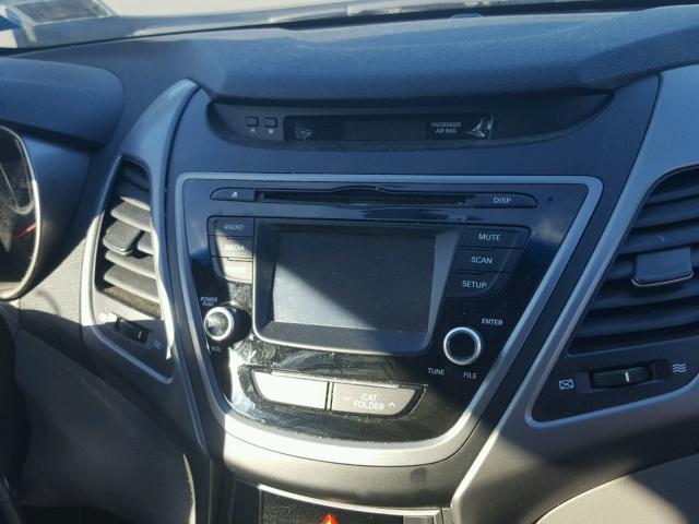 5NPDH4AE3EH462753 - 2014 HYUNDAI ELANTRA SE GRAY photo 9