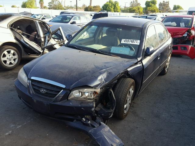 KMHDN46D16U323930 - 2006 HYUNDAI ELANTRA GL BLUE photo 2