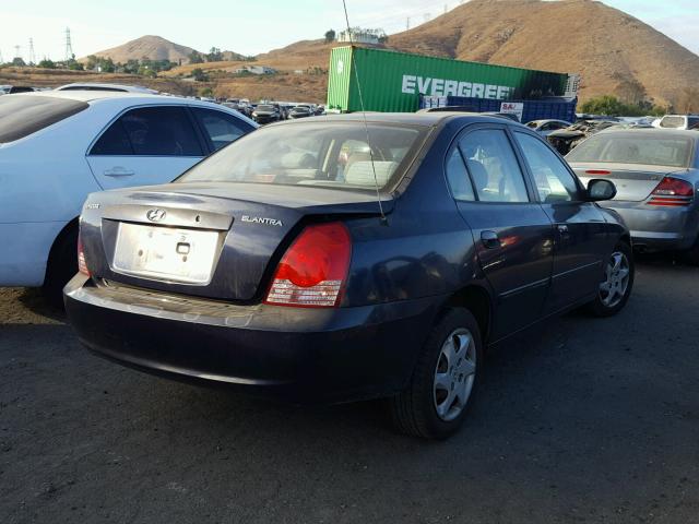 KMHDN46D16U323930 - 2006 HYUNDAI ELANTRA GL BLUE photo 4