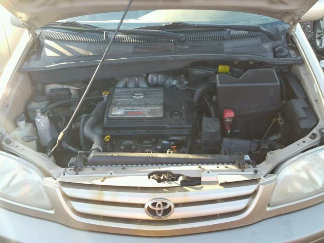 4T3ZF13C31U335462 - 2001 TOYOTA SIENNA LE BEIGE photo 7