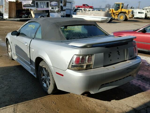 1FAFP44614F180044 - 2004 FORD MUSTANG SILVER photo 3